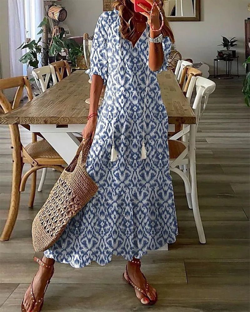 Luna | Sukienka midi boho na luz | Iwona Warszawa