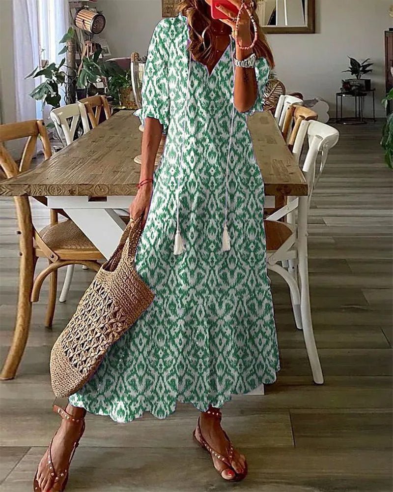 Luna | Sukienka midi boho na luz - widok 2