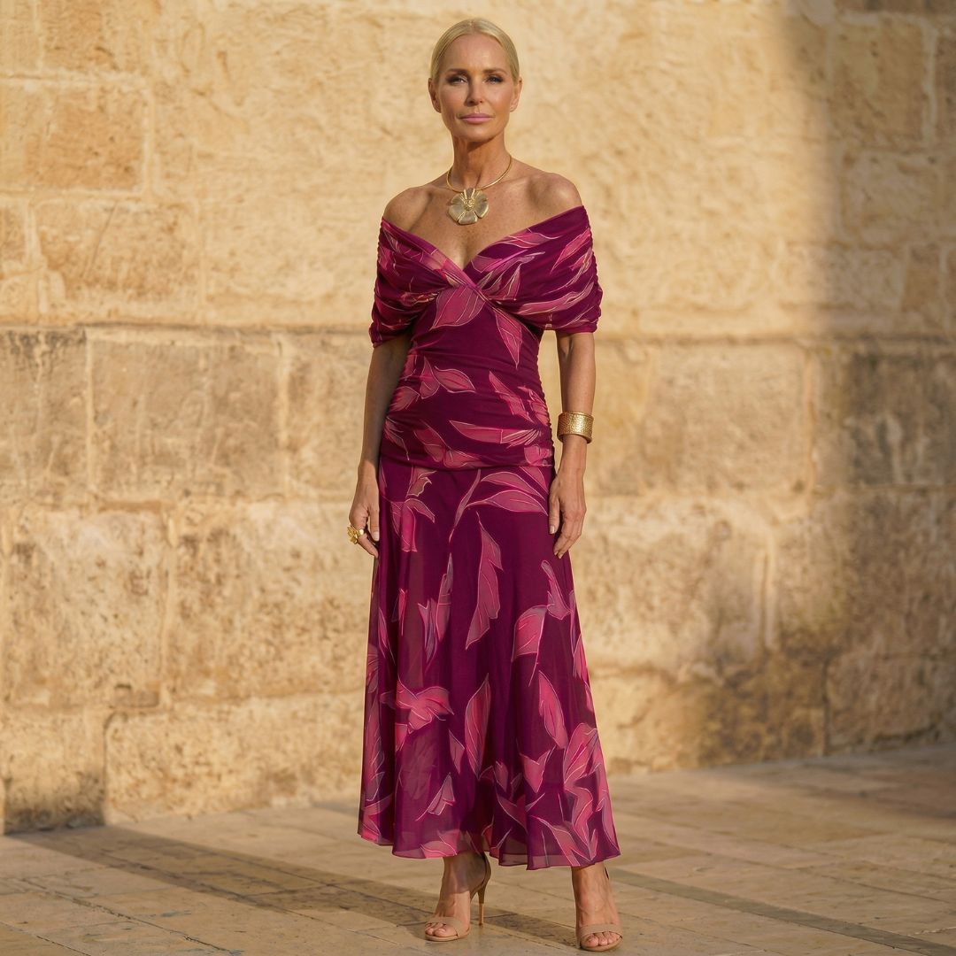 Celeste | Elegancka sukienka w liście | Iwona Warszawa