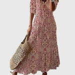 Amalia | Letnia sukienka maxi boho w stylu vintage - widok 4