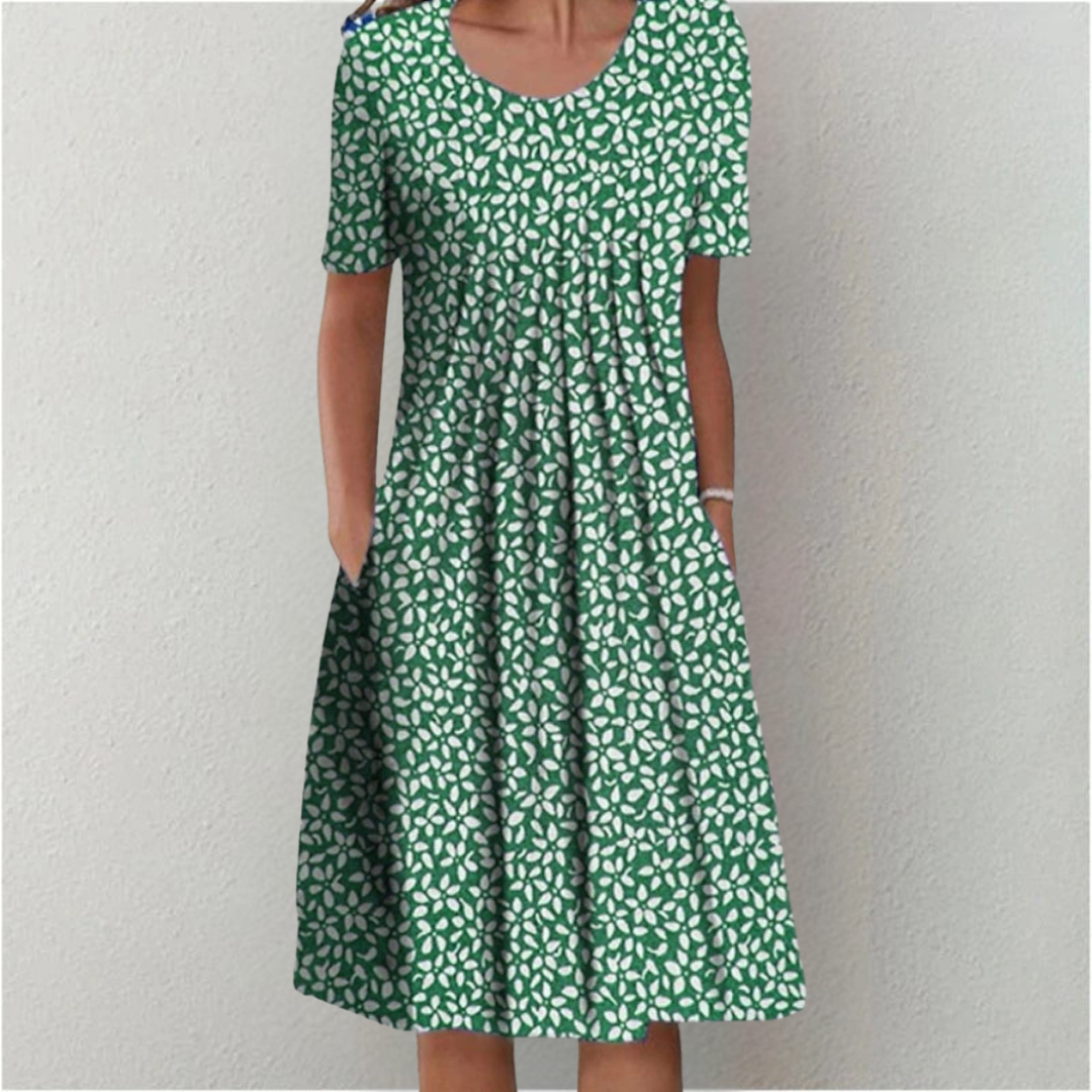 Hailey | Elegancka i swobodna sukienka w kwiaty z kieszeniami - widok 9