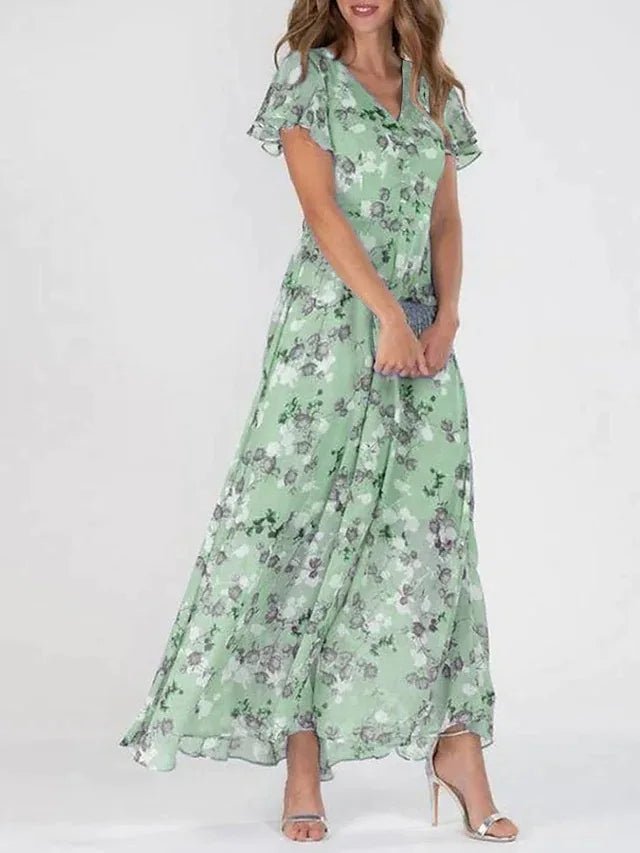 Zuri | Elegancka zwiewna sukienka wyszczuplająca sylwetkę - widok 2