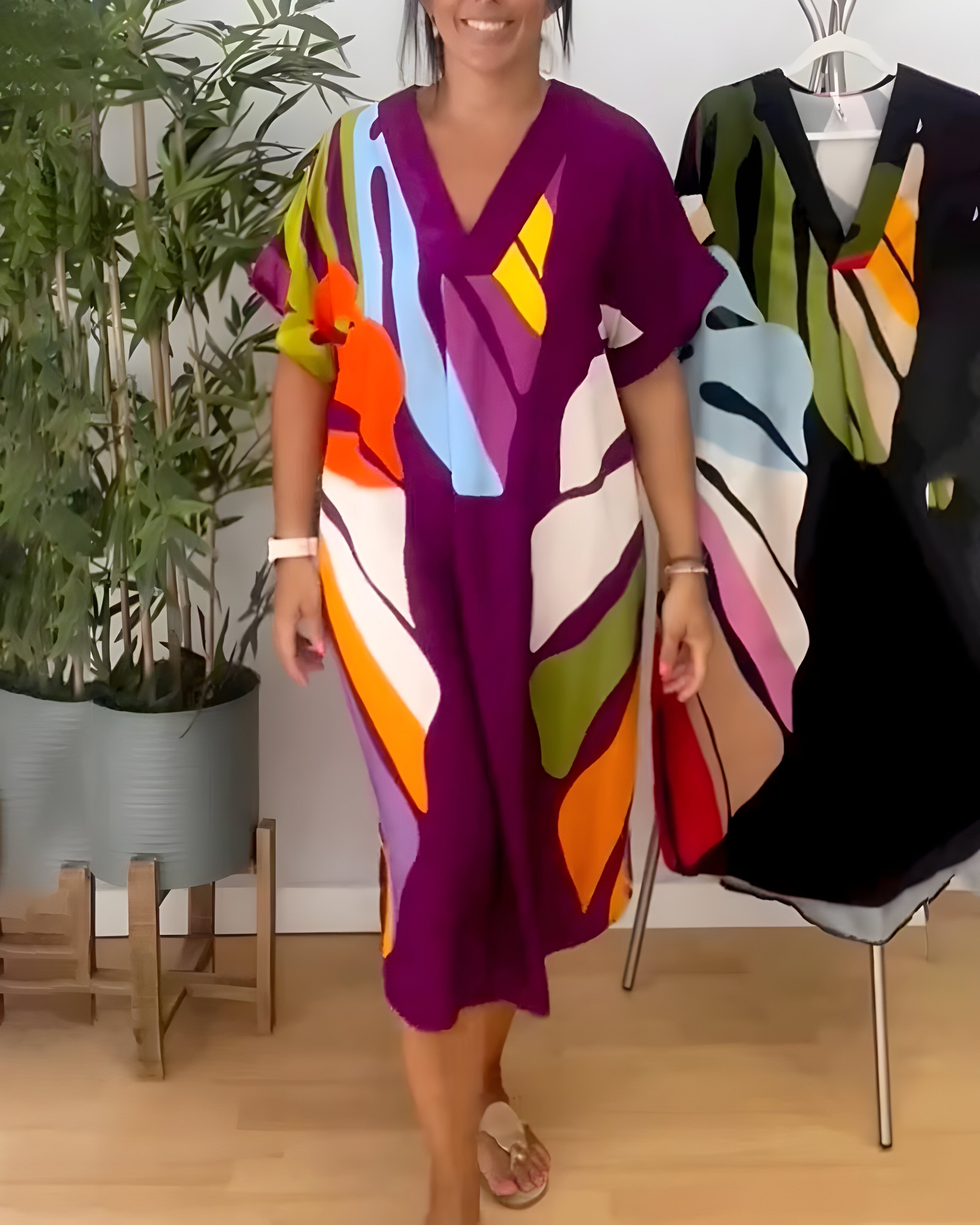 Rianna - Sukienka z abstrakcyjnym nadrukiem - widok 8