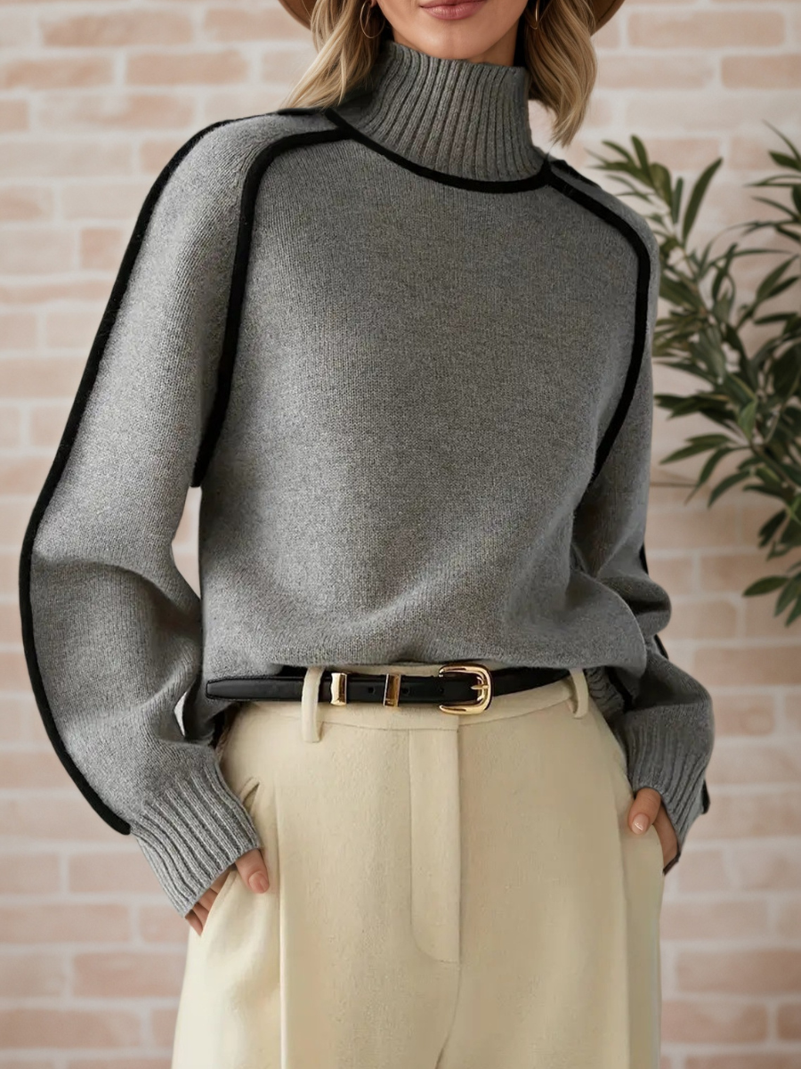 Donna | Elegancki sweter ze stójką - widok 3