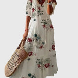 Amalia | Letnia sukienka maxi boho w stylu vintage - widok 7
