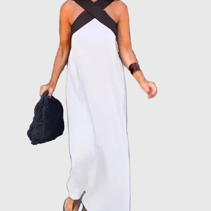 Elena | Elegancka zwiewna sukienka maxi - widok 7