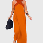 Elena | Elegancka zwiewna sukienka maxi - widok 12