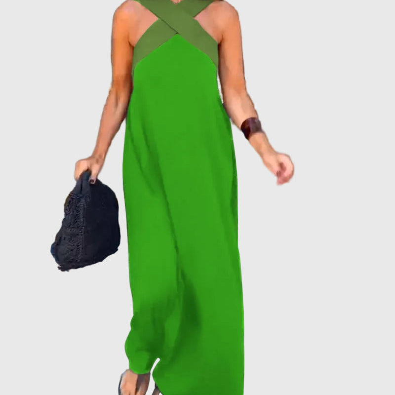 Elena | Elegancka zwiewna sukienka maxi - widok 10