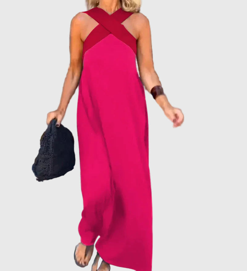 Elena | Elegancka zwiewna sukienka maxi - widok 11