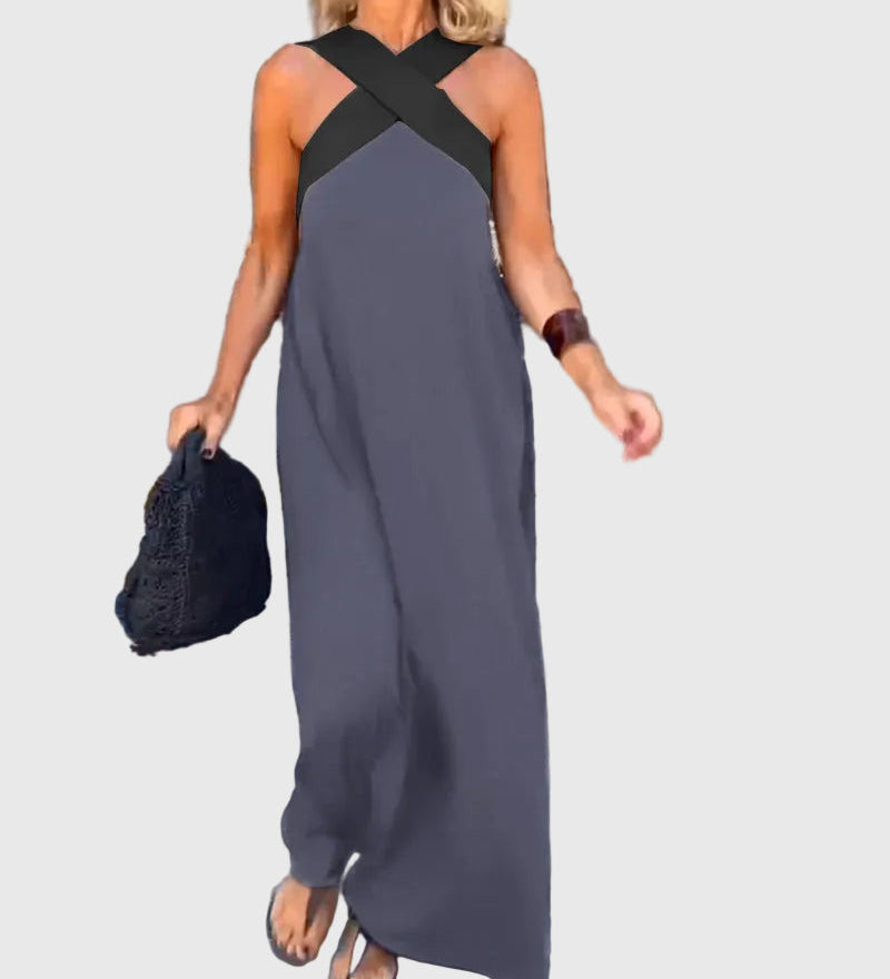 Elena | Elegancka zwiewna sukienka maxi - widok 13