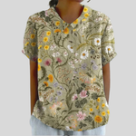 Top w kwiaty, elegancki komfort S | Iwona Warszawa