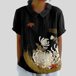 Top w kwiaty, elegancki komfort S | Iwona Warszawa
