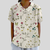 Top w kwiaty, elegancki komfort S | Iwona Warszawa