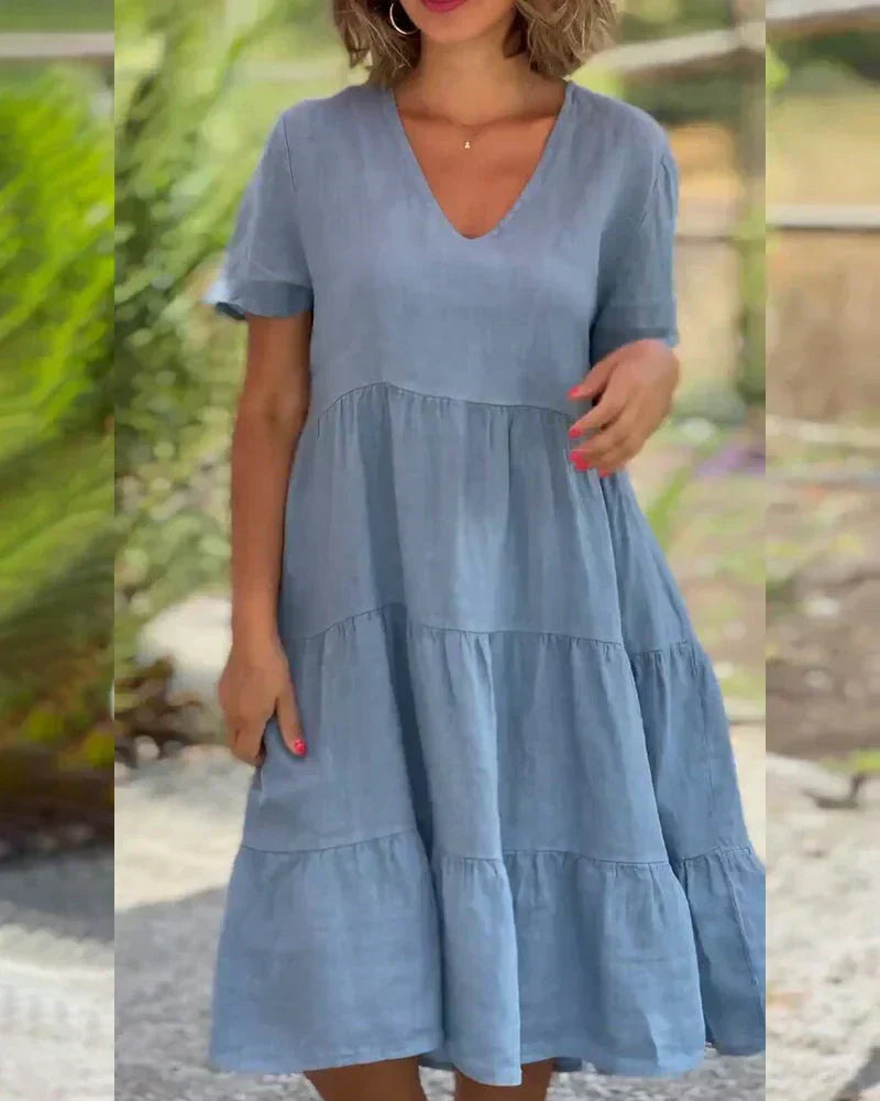 Bexley - Letnia sukienka casual z dekoltem V - widok 9