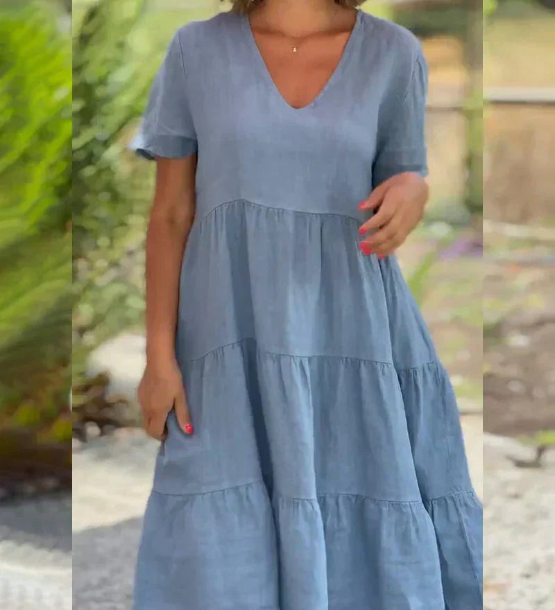 Bexley - Letnia sukienka casual z dekoltem V - widok 9