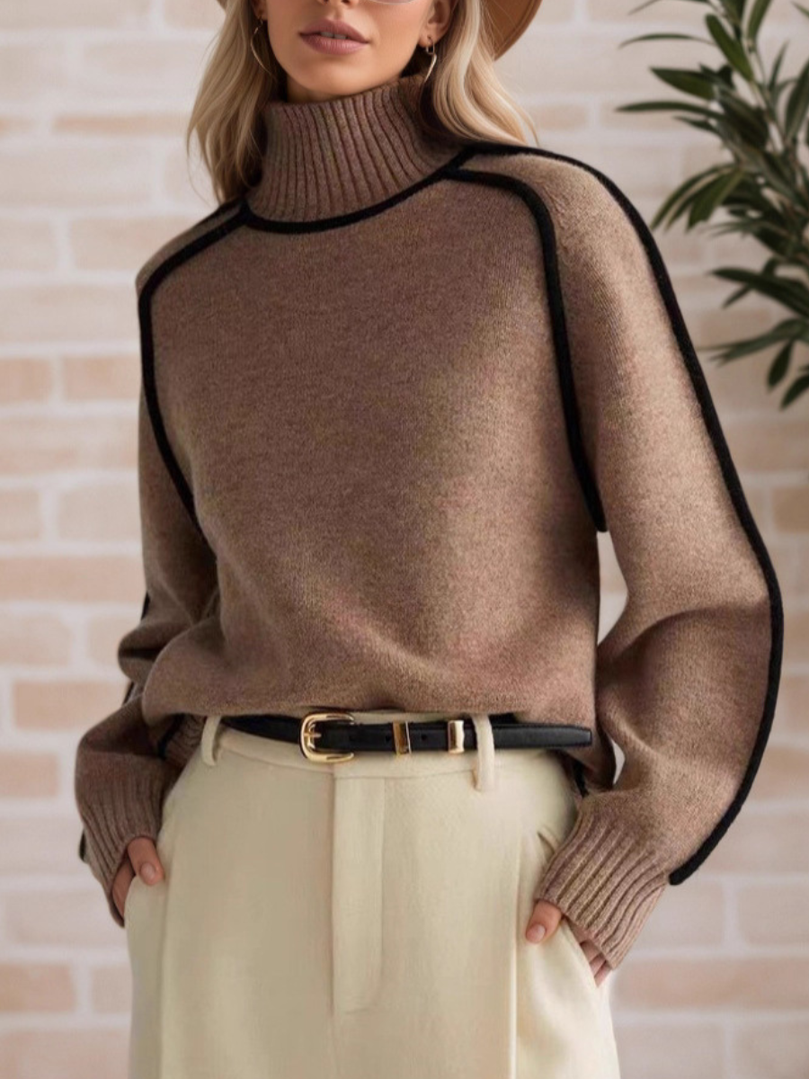 Donna | Elegancki sweter ze stójką - widok 2