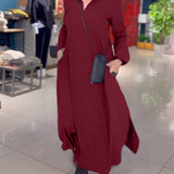 Sylvie - Luźna sukienka maxi - widok 6