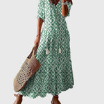 Amalia | Letnia sukienka maxi boho w stylu vintage - widok 2