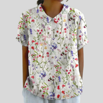 Top w kwiaty, elegancki komfort S | Iwona Warszawa