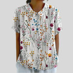 Top w kwiaty, elegancki komfort S | Iwona Warszawa