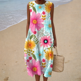 Wygodna letnia sukienka bez rękawów | Iwona Warszawa