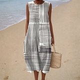 Wygodna letnia sukienka bez rękawów | Iwona Warszawa