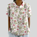 Top w kwiaty, elegancki komfort S | Iwona Warszawa