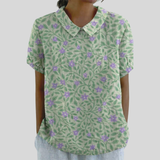 Top w kwiaty, elegancki komfort S | Iwona Warszawa