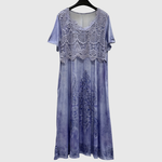 Indigo | Elegancka sukienka midi w kwiaty - widok 8