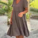 Bexley - Letnia sukienka casual z dekoltem V - widok 5