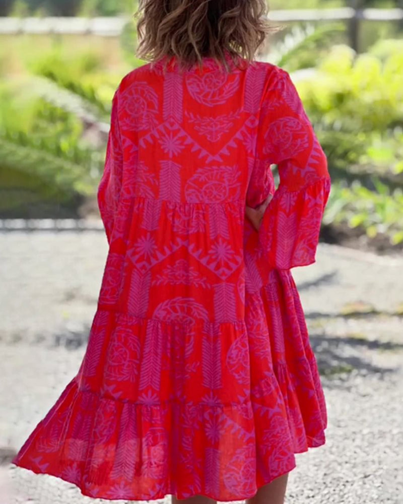 Joyce - Elegancka sukienka boho chic - widok 3