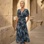 Luna | Elegancka niebieska sukienka | Iwona Warszawa