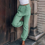 Kaeli - Eleganckie joggery ze sznurkiem - widok 12
