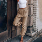 Kaeli - Eleganckie joggery ze sznurkiem - widok 6