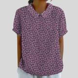 Top w kwiaty, elegancki komfort S | Iwona Warszawa