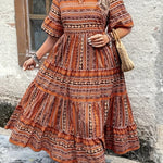 Joraine - Zwiewna sukienka w etniczne wzory - widok 6