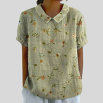 Top w kwiaty, elegancki komfort S | Iwona Warszawa