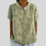 Top w kwiaty, elegancki komfort S | Iwona Warszawa