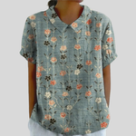 Top w kwiaty, elegancki komfort S | Iwona Warszawa