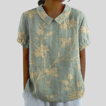 Top w kwiaty, elegancki komfort S | Iwona Warszawa