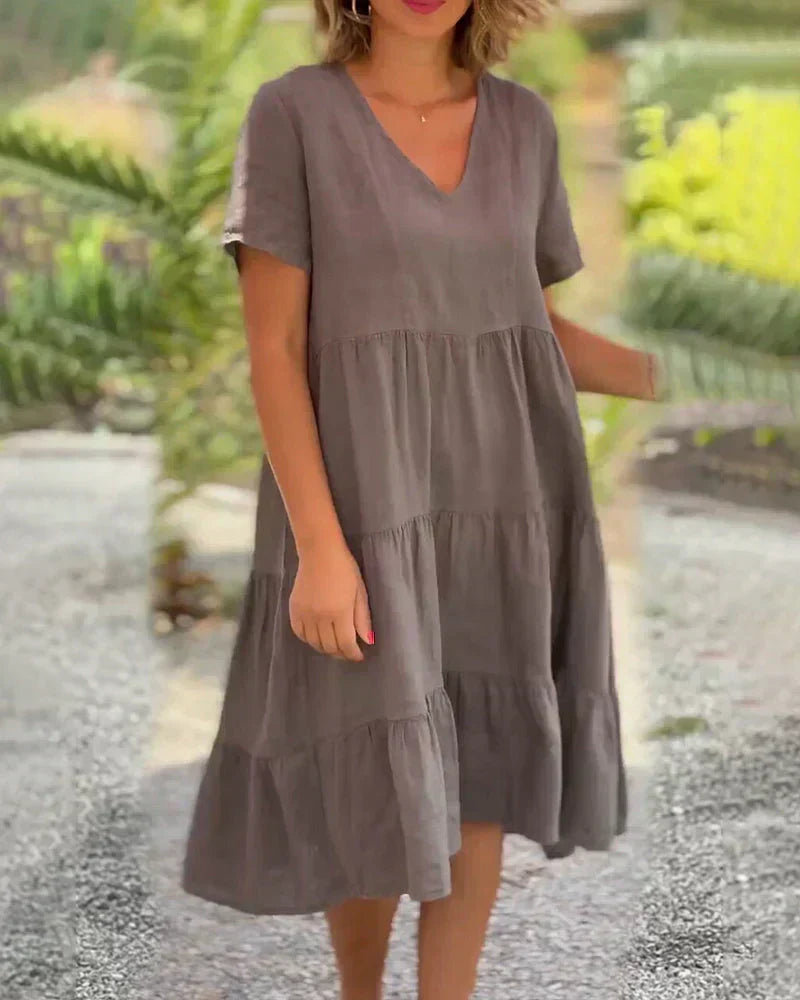 Bexley - Letnia sukienka casual z dekoltem V - widok 4