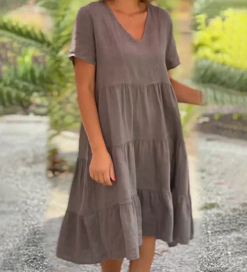 Bexley - Letnia sukienka casual z dekoltem V - widok 4