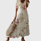 Amalia | Letnia sukienka maxi boho w stylu vintage - widok 8