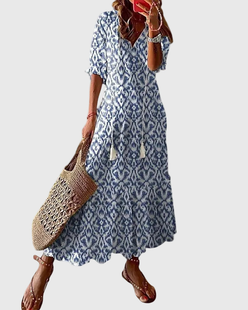 Amalia | Letnia sukienka maxi boho w stylu vintage | Iwona Warszawa