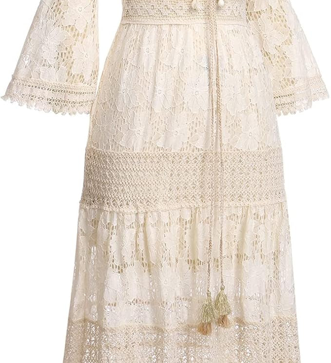 Amary - Koronkowa sukienka boho - widok 2