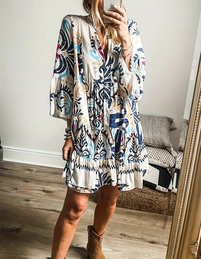 Veronique - Tunikowa sukienka boho - widok 3