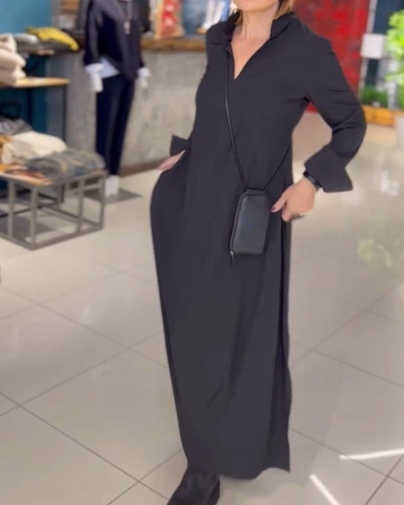 Sylvie - Luźna sukienka maxi - widok 3