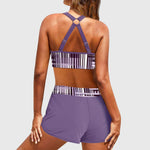 Janelle | Prążkowane bikini z wysokim stanem - widok 5