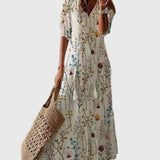 Amalia | Letnia sukienka maxi boho w stylu vintage - widok 6