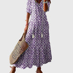Amalia | Letnia sukienka maxi boho w stylu vintage - widok 3